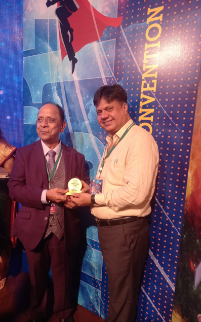 Award received for qualifying as a MDRT (The Premier Association of Financial Professionals®) from Honorable Deepak Joshi Founder President of IIOE, the premier institute in India imparting training to the insurance agents in India
